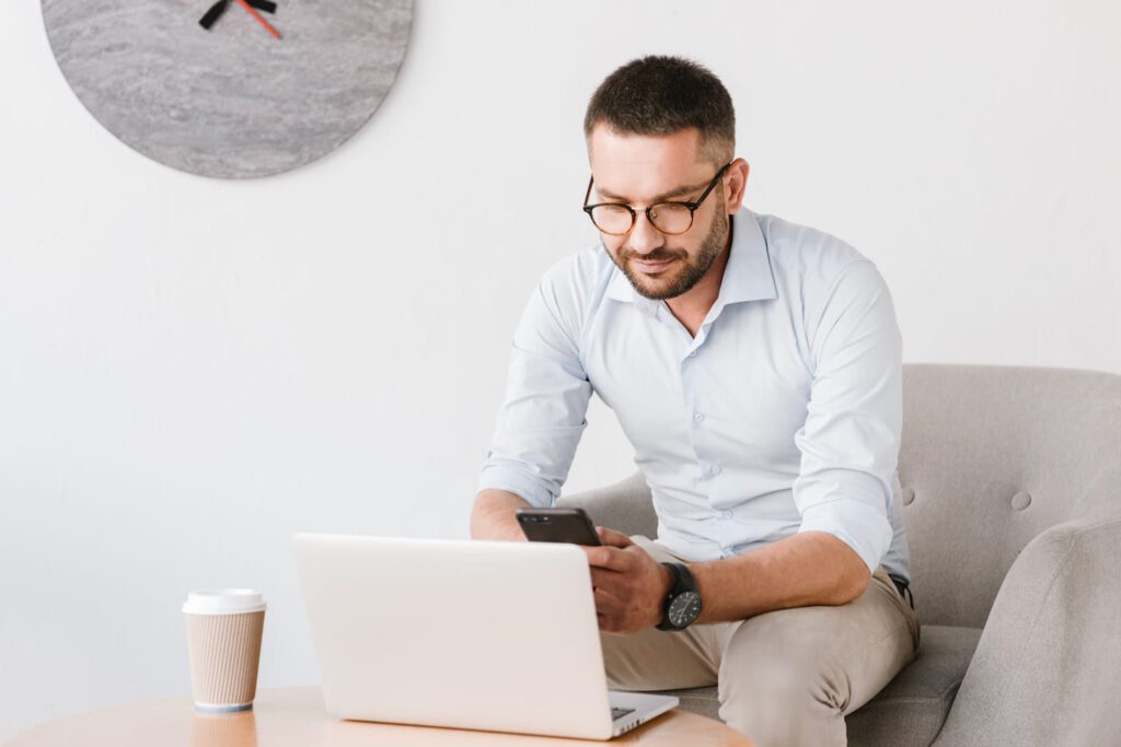 businessman wearing glasses